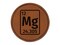 Magnesium Periodic Table of Elements Science Chemistry Round Iron-On Engraved Faux Leather Patch Applique - 2.5"